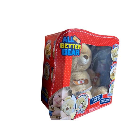 All Better Bear - Talking Boo Boo Pliush Toy Teddy w/ Bandages NEW - Picture 3 of 6